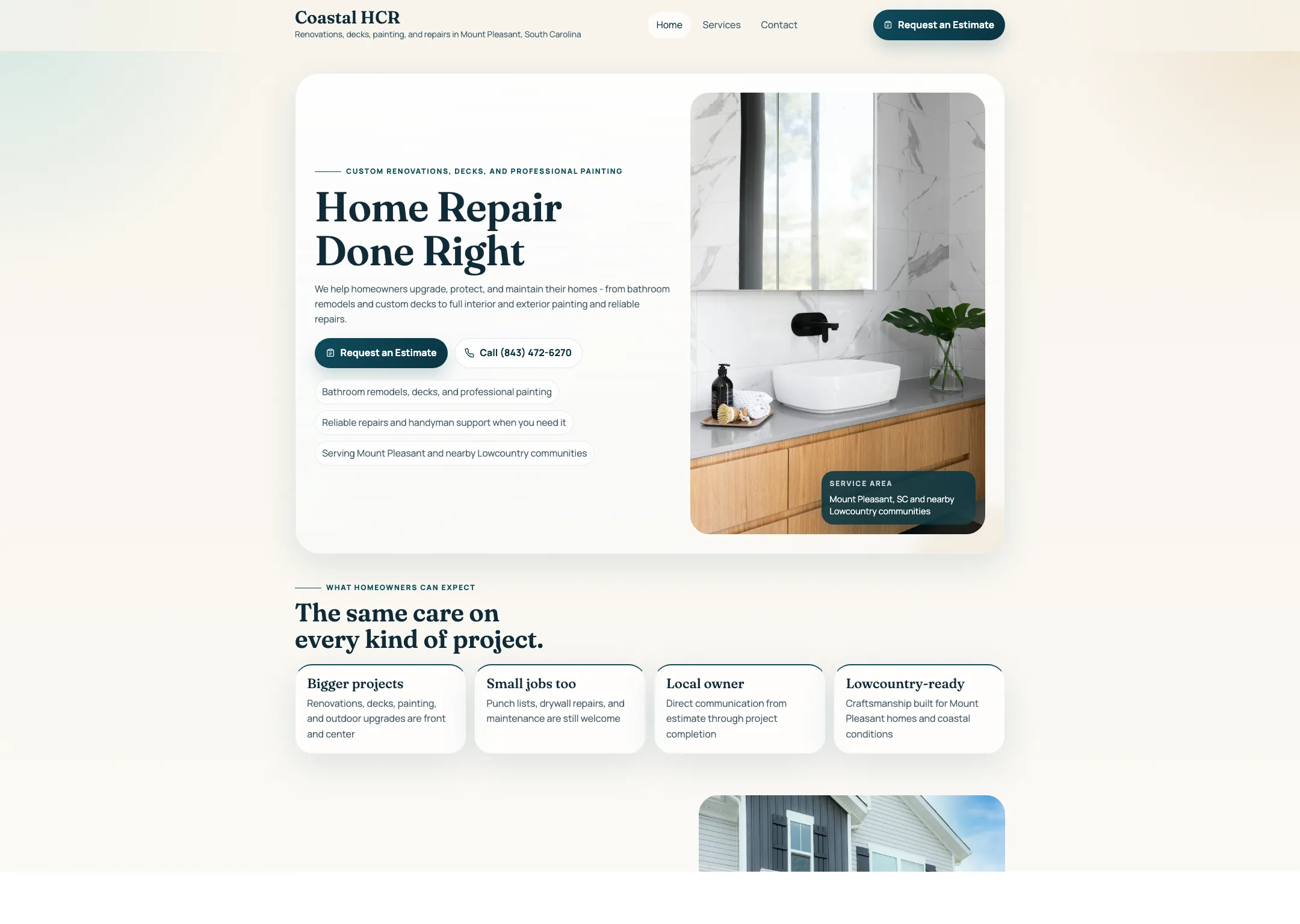Coastal HCR website preview